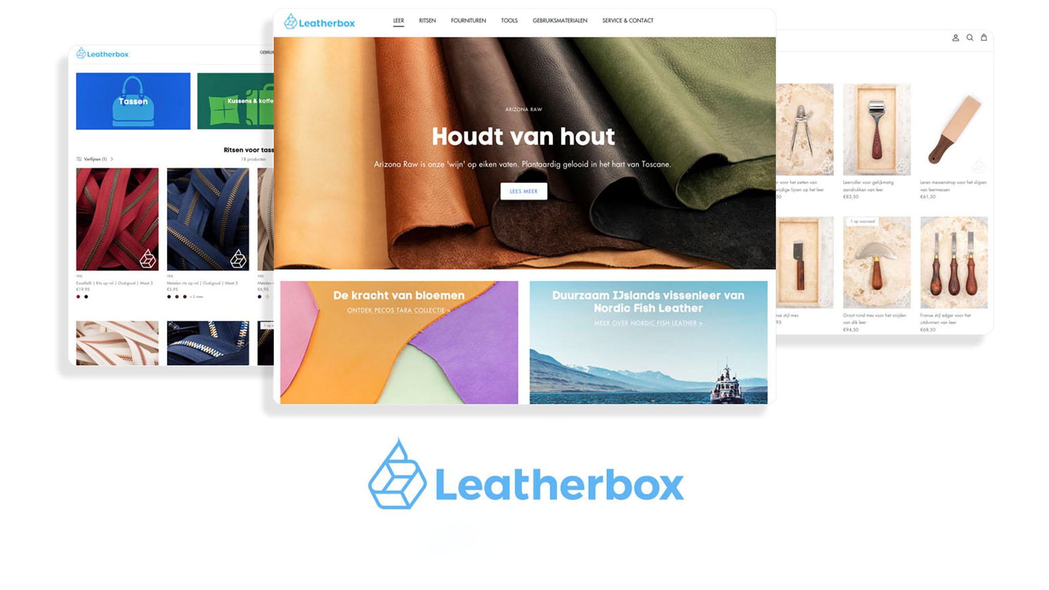 website ontwikkeling - Shopify webshop voor Leatherbox